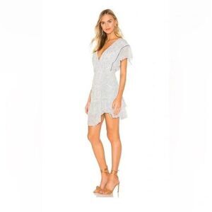SAYLOR Marina Floral Sky Blue Dress Size Medium